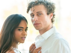 お尻, 黒人, フェラチオ, 茶髪の, 指いじり, 手コキする, 異人種間, ティーン