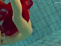 ブロンド, エロティック, アウトドア, 公共, ロシア人, ティーン, オッパイの, 水中