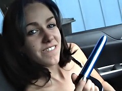 Amateur, Chica, Morena, Coche, Pareja, Novia, Masturbación, Pov