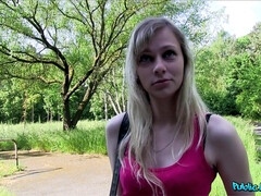 Enthousiasteling, Blond, Pijpbeurt, Buiten, Gezichtspunt, Student