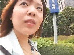Exotic Japanese whore Risa Takagi in Crazy Couple, Handjob JAV clip