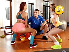 18, デカ尻, デカチン, デカパイ, フェラチオ, バック, 女 人男 人, ティーン