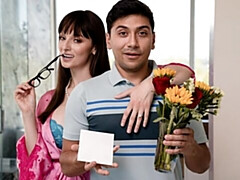 ベッドルーム, デカ尻, デカチン, デカパイ, 茶髪の, バック, 淫乱熟女, オッパイの