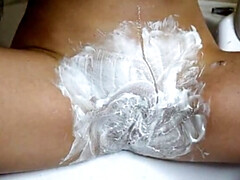 Amateur Teen Amelia Queen Shaves Hairy Pussy Close Up - 18yo Russian Gets Shaved in Bathroom