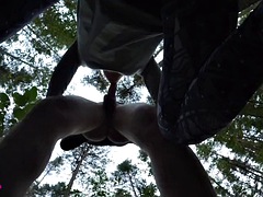 Mamada, Pareja, Novia, Sexo duro, Al aire libre, Montar, Adolescente, Tetas