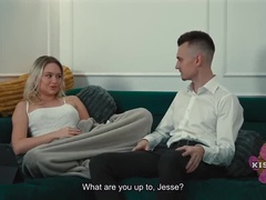 Step Dad Secretly Fucks and Cums Inside 18 Year Old Step Daughter Jessie Ames in Shared Bed - Petite Teen Creampie