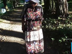 Amateur, Robe, Poilue, Hd, Mature, De plein air, Public
