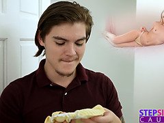 Blondine, Kleid, Handjob, Lecken, Orgasmus, Muschi, Rasiert, Titten