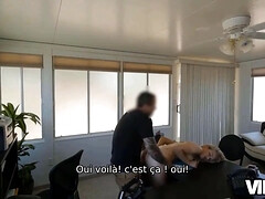 Amerikanisch, Blondine, Blasen, Hundestellung, Hd, Geld, Büro, Jungendliche (18+)