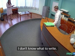 Leie, Arsch, Blasen, Hundestellung, Büro, Muschi, Uniform, Spanner