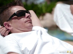 お尻, デカ尻, ぽちゃ, 淫乱熟女, アウトドア, プール, オマンコ, オッパイの