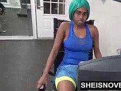 Leie, In den arsch, Schwarz, Blasen, Schwarz, Sporthalle, Öffentlich, Muschi