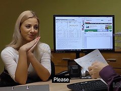 Vorstellungsgespräch, Blondine, Blasen, Hd, Geld, Büro, Dürr, Jungendliche (18+)