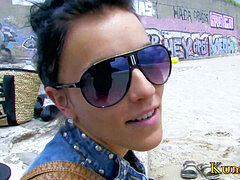 Faciale, De plein air, Public, Espagnole, Adolescente