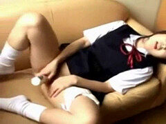 chinese Schoolgirl strokes with vibrator - Bjork