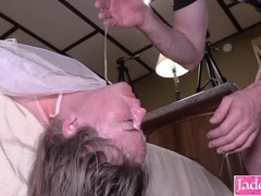 18, 素人, ブロンド, フェラチオ, ボンデージ, カップル, カワイイ, ラフ