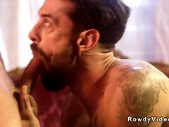 In den arsch, Blasen, Schwul, Handjob, Wichsen, Muskel, Ablutschen, Tätowierung