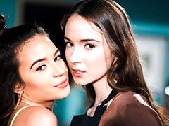 キス, レズビアン, 下着, オナニー, ガリガリ, ストリッピング, ティーン, オッパイの