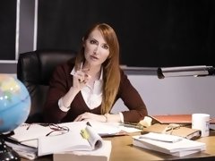 デカパイ, 指いじり, レズビアン, オナニー, 淫乱熟女, オマンコ, 赤毛, 教師
