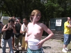 Amateur, Blonde, Brunette brune, Exhib, Innocente, Nue  à poil, De plein air, Adolescente