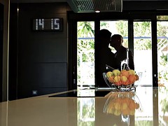 デカパイ, 茶髪の, イく瞬間, 黒人, 異人種間, 淫乱熟女, ピアス, 剃毛