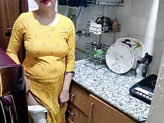 Horny Indian Step Mom Fucked in Kitchen - Hindi Desi Bhabhi Sex