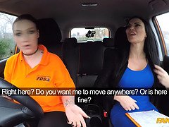 Watch Harmony Reigns and Jasmine Jae get down and dirty in Fake Driving School - Massive tits bouncing!