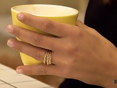 お尻, 茶髪の, チン, フェティッシュ, Hd, シゴき, 母, オッパイの