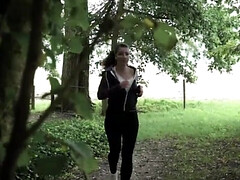 Old ass dude fucking his prey while she runs from him