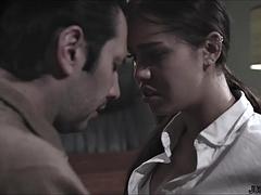 ブロンド, フェラチオ, ハードコア, 現実, 剃毛, フェラする, 三人, オッパイの