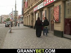 He picks up and doggy-fucks big boobs fat mommy