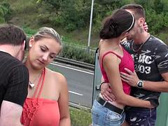 Libertine fuck by the road
