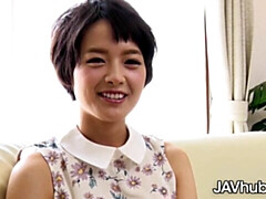 Kont, Pijpbeurt, Bruinharig, Japaans, Natuurlijke tieten, Mager, Tiener, Tieten likken