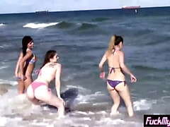 Crazy petite teens fucked by a horny friends huge cock