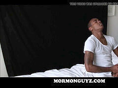 young dark-hued Mormon drains With A Flesh Light