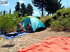 Katty West Takes 3 Cocks in Tent - Hot Amateur Wife Fucked Rough by Strangers