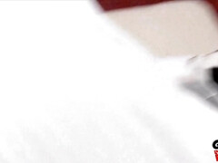 Enthousiasteling, Kont, Slaapkamer, Bruinharig, Sperma shot, Masturbatie, Gezichtspunt, Tieten likken