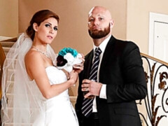 ベッドルーム, フェラチオ, 結婚, 茶髪の, バック, ガリガリ, ストッキング, タトゥー