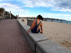 デカパイ, 茶髪の, 巨乳な, 露出狂, 淫乱熟女, 公共, ロシア人, オッパイの