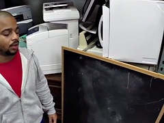 アナル, 黒人, フェラチオ, 黒人, ゲイ, 異人種間, オフィス, フェラする