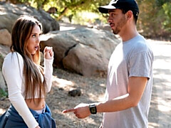 お尻, フェラチオ, 手コキする, 自然山雀, アウトドア, ハメ撮り, 赤毛, オッパイの