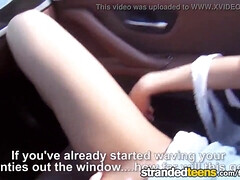 Watch teen's tight ass get pounded in the car POV-style!