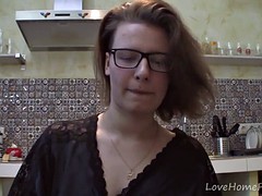 Leie, Schlafzimmer, Braunhaarige, Selbstgemacht, Solo