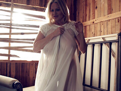 Blondine, Hd, Lingerie, Masturbation, Natürlichen titten, Solo