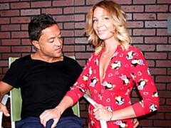 素人, デカ尻, デカパイ, ブロンド, 指いじり, 手コキする, オナニー, 淫乱熟女