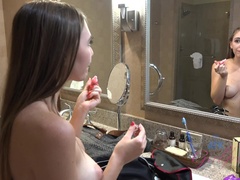 素人, お尻, デカパイ, ブロンド, 彼女, オマンコ, 剃毛, オッパイの