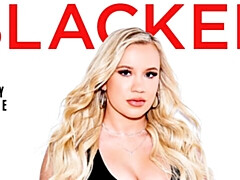 Beautiful silicone tits blonde Bailey Brooke rides on a huge penis