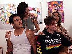 Grote mammen, Universiteit, Hd, Interraciaal, Monster, Orgie, Feest, Tiener