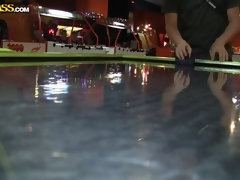 茶髪の, なめる, 下着, ピアス, 公共