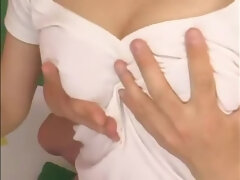 Grote mammen, Pijpbeurt, Seksspeelgoed, Sperma in gezicht, Japaans, Trio, Speelgoed